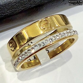 Кольцо мед.сталь14К 10199	